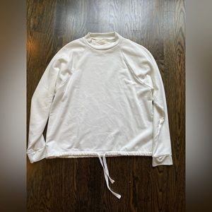EUC Madewell MWL Superbrushed Mockneck Drawstring Sweatshirt